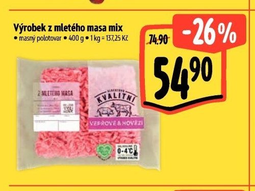 Výrobek z mletého masa mix