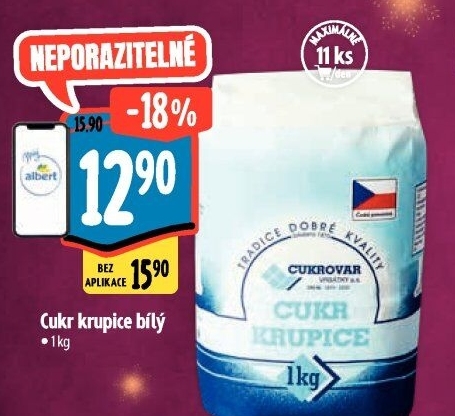 Cukr krupice Cukrovar Vrbátky