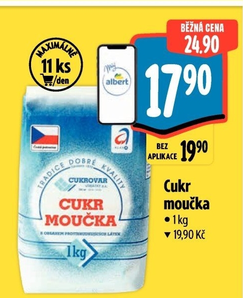 Cukr moučka Cukrovar Vrbátky