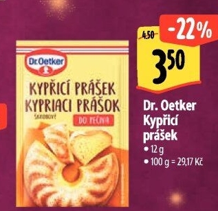 Kypřicí prášek Dr. Oetker