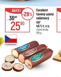 Excelent tavený uzený salámový sýr