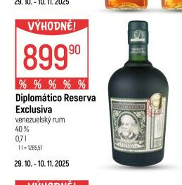 Diplomático Reserva Exclusiva venezuelský rum 40% 0,7 l