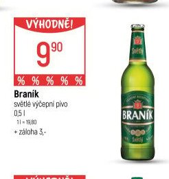 Branik světlé výčepní pivo 0,5 l