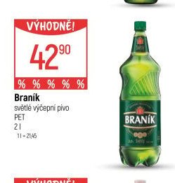 Branik světlé výčepní pivo PET 2 l