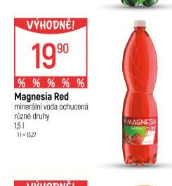 Magnesia Red minerální voda ochucená různé druhy 1,5 l