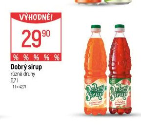 Dobrý sirup různé druhy 0,7 l
