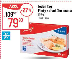 Divoký losos filety mražené Jeden Tag