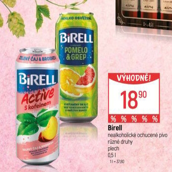 Nealkoholické pivo ochucené Birell