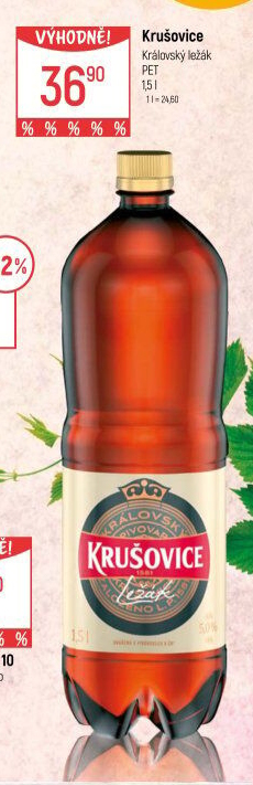 Pivo světlý ležák Královský 12° Krušovice