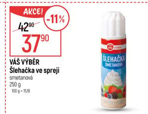 Šlehačka ve spreji Váš Výběr