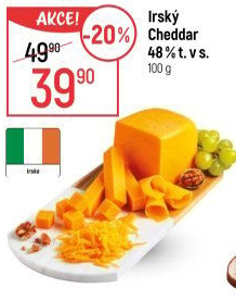Sýr Cheddar irský 48%