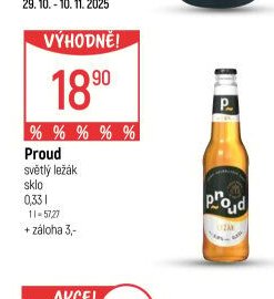 Proud světlý ležák