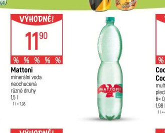 Mattoni minerální voda neochucená