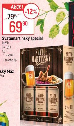 Pivo ležák Svatomartinský speciál
