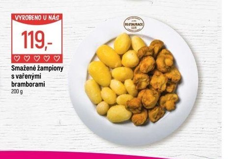 Smažené žampiony s vařenými bramborami 200 g - Globus akcniletaky.com
