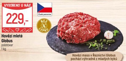 Hovězí mleté maso Globus