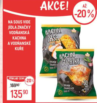 Kachní čtvrtky Sous vide Vodňanská kachna