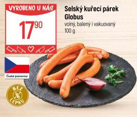 Párky kuřecí Selské Globus