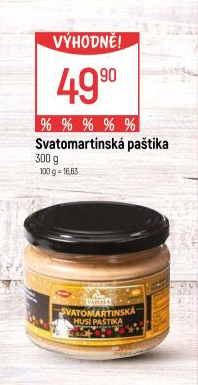 Paštika Svatomartinská husí Váhala