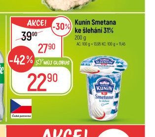 Kunín Smetana ke šlehání 31%