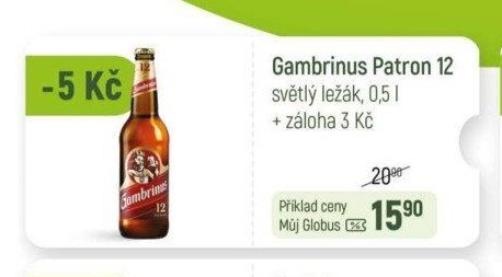 Gambrinus Patron 12 světlý ležák, 0,5 l