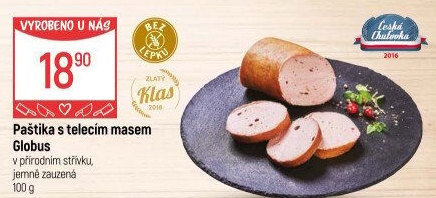 Paštika s telecím masem Játrovka Globus