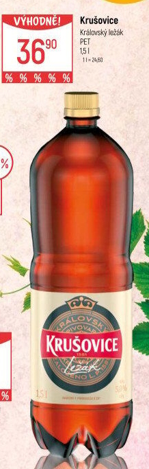 Pivo světlý ležák Královský 12° Krušovice