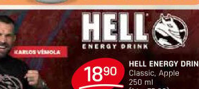 Energetický nápoj Hell