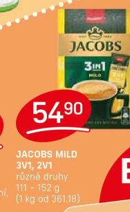 Instantní káva porcovaná 3v1 Jacobs Mild