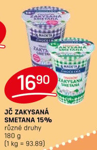 Smetana zakysaná Jihočeská Madeta 15%