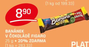 Tyčinka Banán v čokoládě Figaro