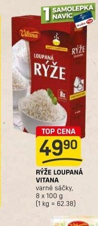 Rýže loupaná Vitana 8x100g