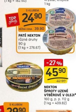 Nekton šproty uzené 160 g