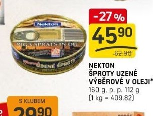 Nekton šproty uzené