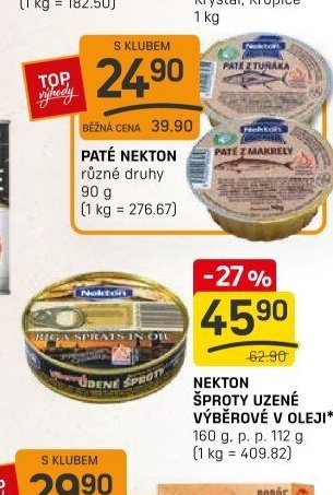 Nekton šproty uzené