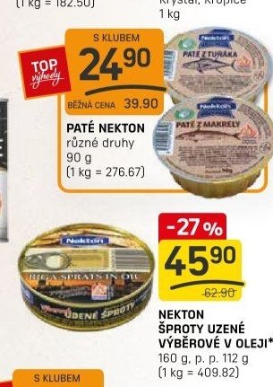 Nekton šproty uzené