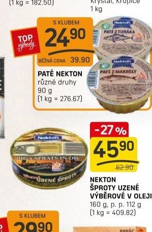 Nekton šproty uzené
