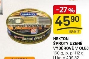 Nekton šproty uzené 160g