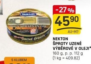 Nekton šproty uzené