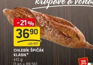 Chlebík Špičák klasik