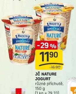 Jogurt Nature ochucený jihočeský Madeta
