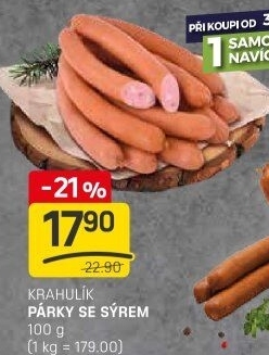 Párky se sýrem Krahulík