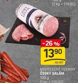 Salám český Kostelecké uzeniny