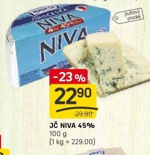 Sýr Niva Jihočeská 45% Madeta