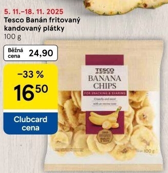 Banán sušený Tesco