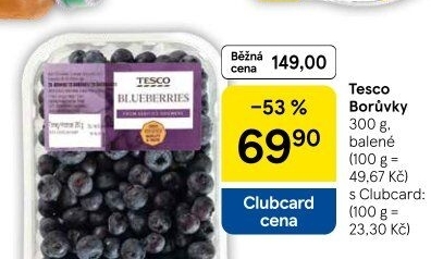 Borůvky Tesco