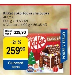 Čokoládová chaloupka Kit Kat