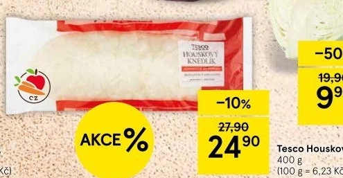 Knedlík houskový Tesco