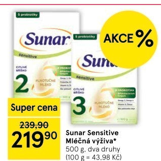 Kojenecká výživa Sunar Sensitive