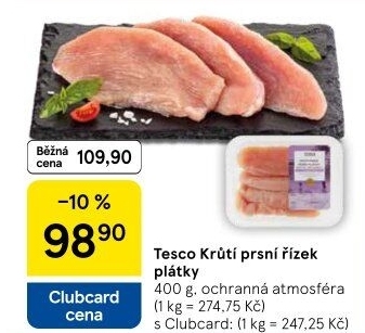 Krůtí prsní řízky Tesco